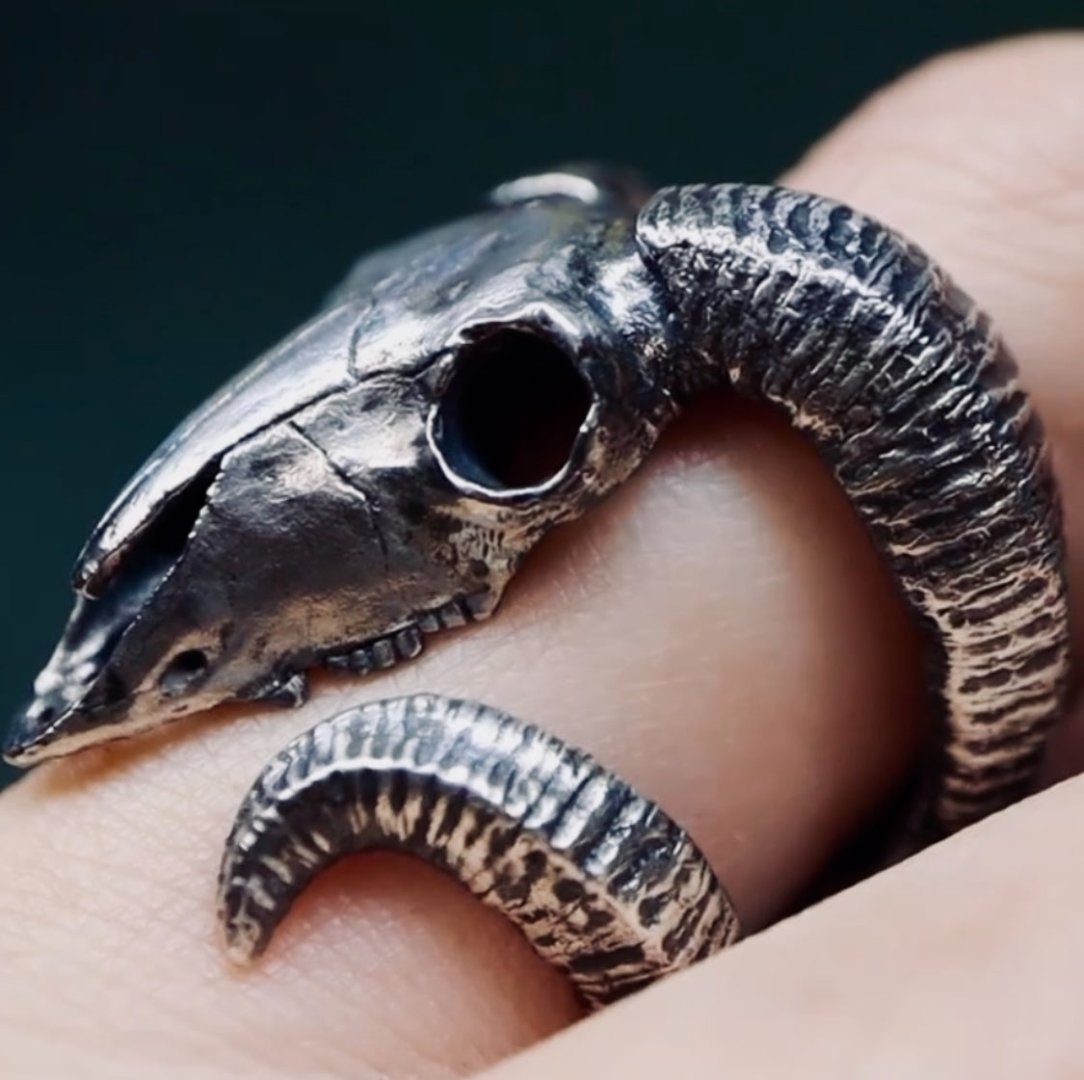 Aries Skull Ring