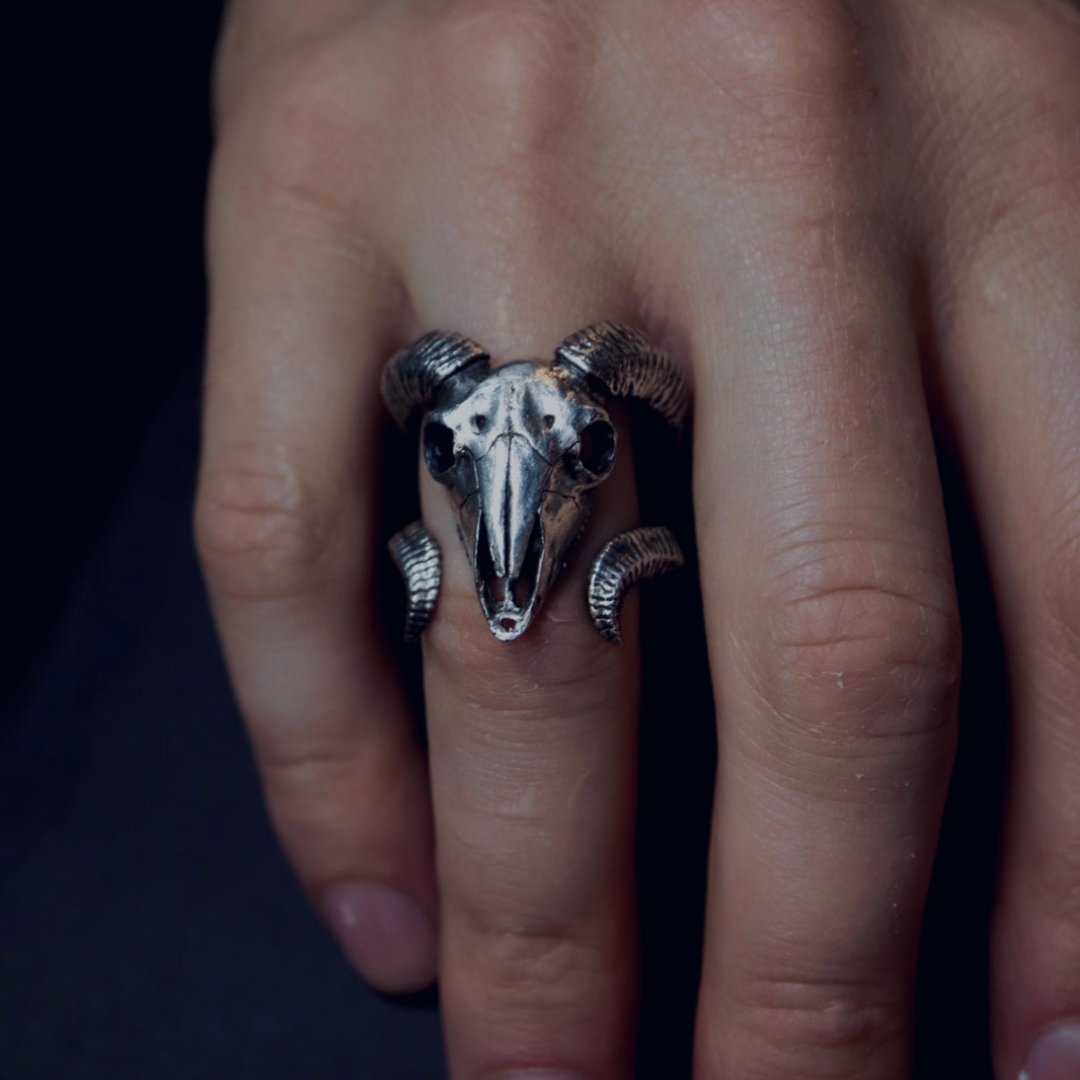 Aries Skull Ring
