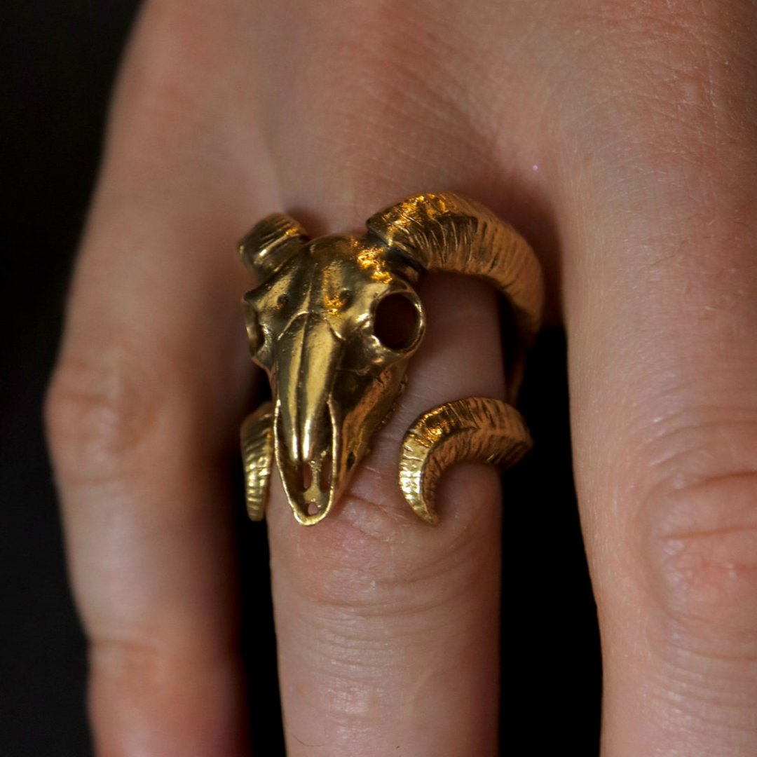 Aries Skull Ring